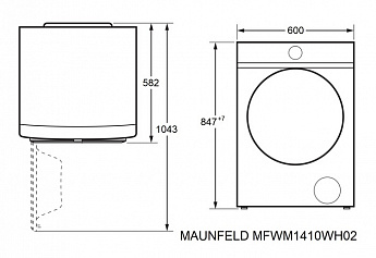 картинка Стиральная машина с инвертором Maunfeld MFWM1410WH02 